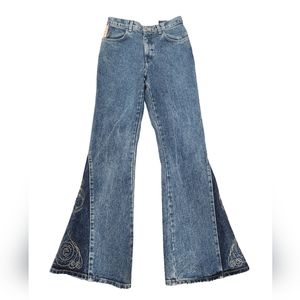 Vintage JNCO 90's Y2K Kaleidoscope Embroidered Flare Denim Jeans 9